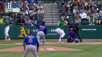Oakland A's batter swings out of his arse