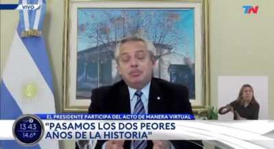 Extraño discurso del presidente