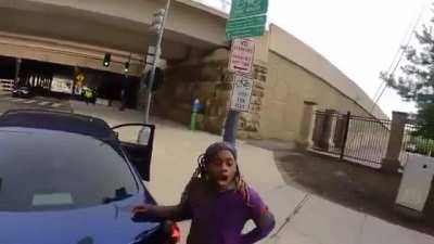 Confronting someone parked in the bike lane