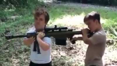 The gun is bigger than they are