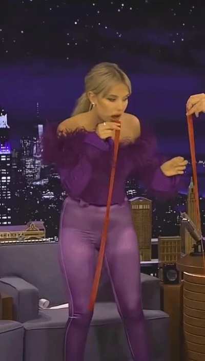 Millie in purple tights💜🤤