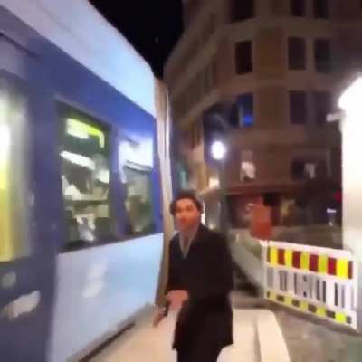 To hop on a bus