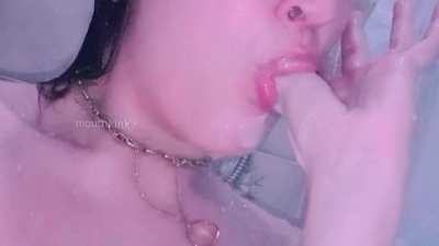 Sloopy white Drool in the Shower