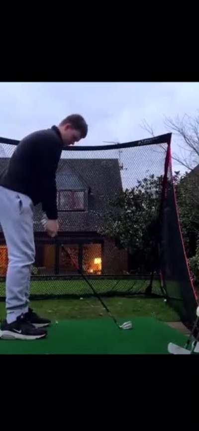 Let’s face the golf net toward the house