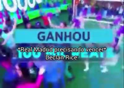 E o Declan Rice hj?