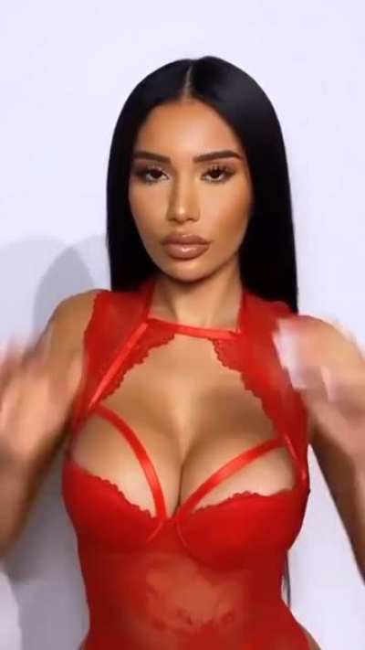 Stunning in Red Lingerie