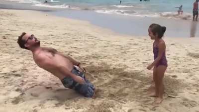 Just a dad enjoying the moment with his daughter