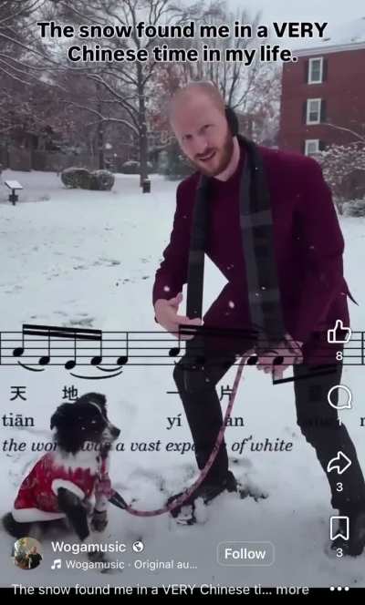 Chinese snow effect