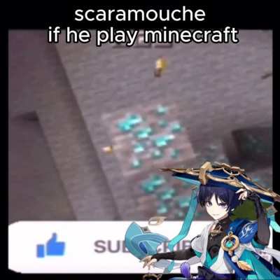 Raiden Raising scaramouche with a phone