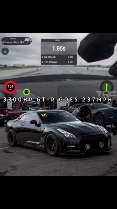 It just passes the Lambo like its nothing 