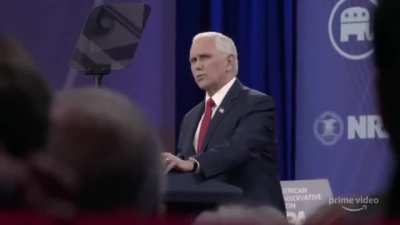 Mike Pence speech crashed by Borat in Trump disguise