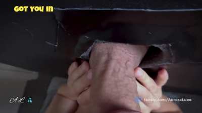 Surprise gloryhole