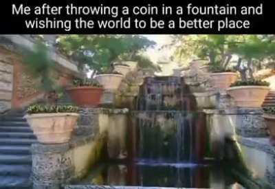 Got roasted by the fountain man