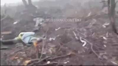Russian positions, 300 meters to the ukrainian line