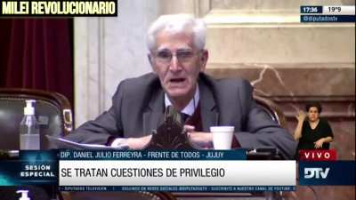 Diputado del FdT le pega a Milei en el congreso y lo insta a pedir disculpas públicamente por tratarlo de casta