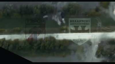 A cool video of the Belarusian Volunteer Corps mortar team's work on the occupiers' equipment.
