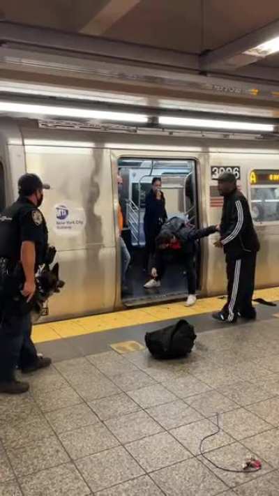 Commuters reject and eject unruly passenger