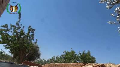 FSA Mountain Hawks Brigade Destroy an ISIS Pickup on the outskirts of al-Ra'i city in the northern Aleppo countryside 6/24/2016