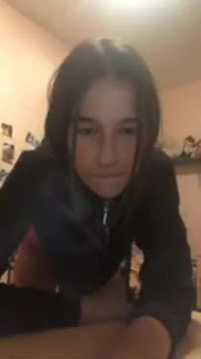 Spaniard girl recorded livestream