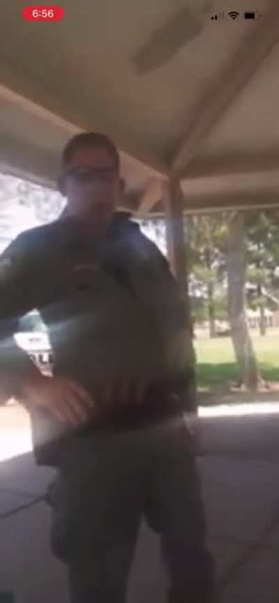 PART 2: Police officers run up on black woman studying in the park. Inform her she cannot study there next week. Woman’s POV.