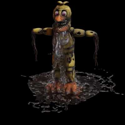 withered chica, but i found out how to use blender fluid simulation