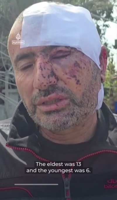 A Lebanese man lost his 4 daughters, mother, father, brother, and nephew to Israeli airstrikes.