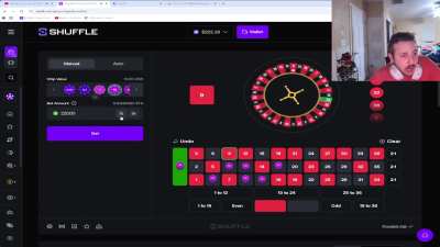 Bossmanjack loses 10k on roulette. Punches himself in the head in anger.