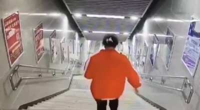 Not the best idea to use your phone while walking on the stairs