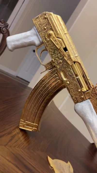 AK I engraved & gold plated 🔥