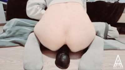 Riding This BBC Dildo Balls Deep In My Ass