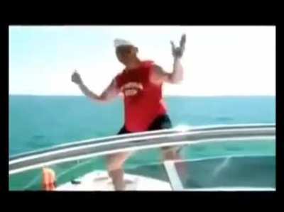 Drunk Russians on a boat try to fly