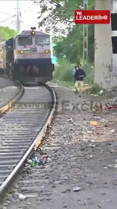Drunk person causes train to stop and then😂
