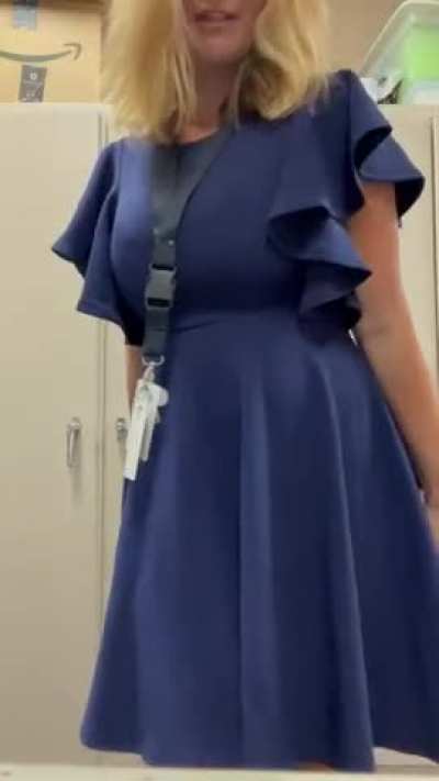 MILF Teacher Teasing at school