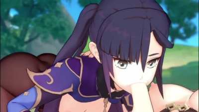 beidou and mona blowjob (sleepykeeper) [genshin impact]