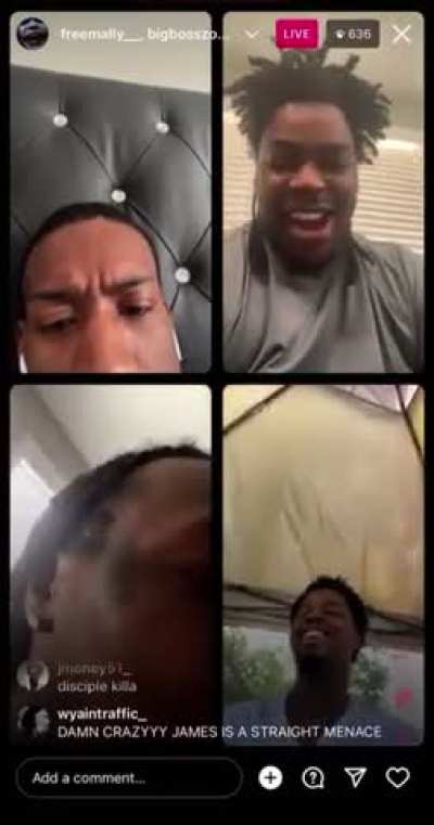 THF Zoo doin' one of the guys filthy in Chess while on IG Live with Kyro, Crazy James, and one of the other guys