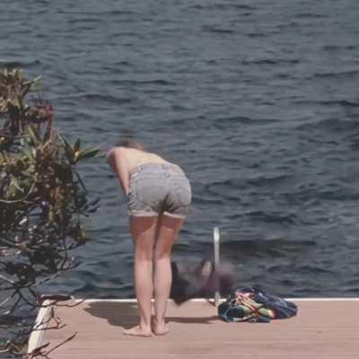 Elizabeth Olsen Stripping [Enhanced + Slow-mo] - 