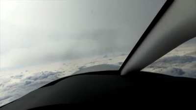 weaving in and out of clouds earlier today