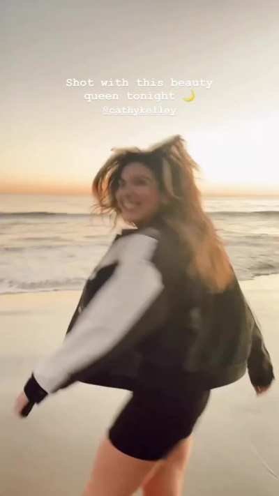 Cathy at the beach