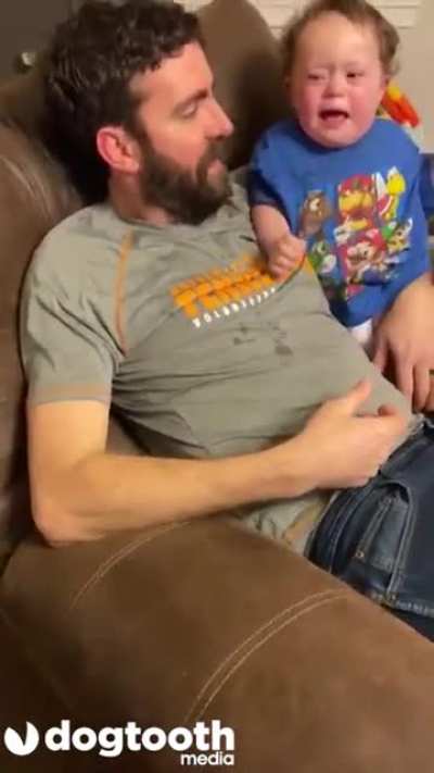 This little toddler meets his baby sister for the first time and doesn’t want her to be away