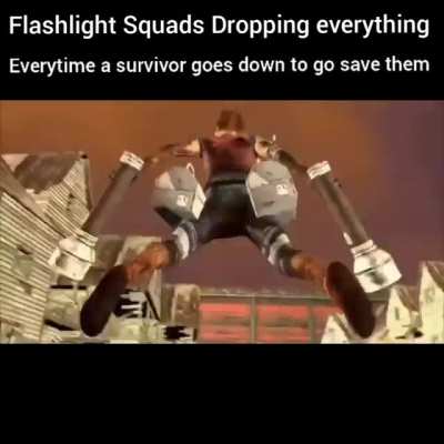 It's literally feels like this you pick up and your surrounded by 2 or 3 survivors but i like it cause they're not doing gens (Original Full video source @willtellstories, Tiktok)