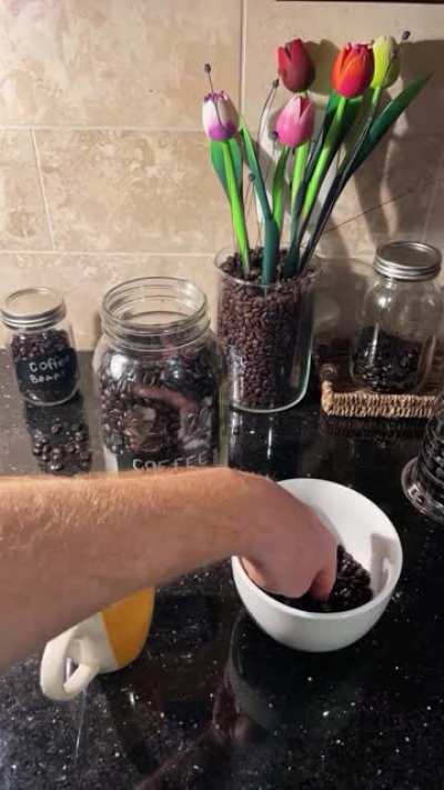Making coffee for my wife
