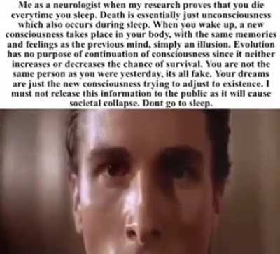 Sleeping was just the idea created