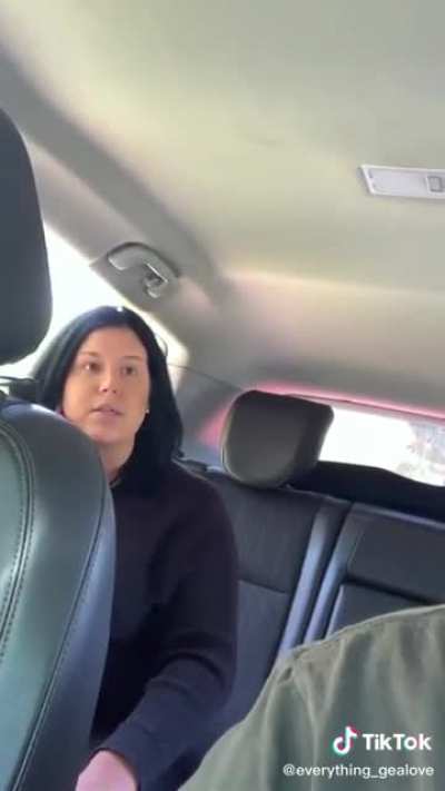 She didn't get to stay in the car