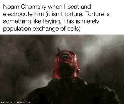 Meme I found in discord (Chomsky is a denier of communist crimes like Khmer Rouge)