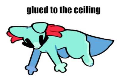 Ruffles why are you glued to the ceiling?