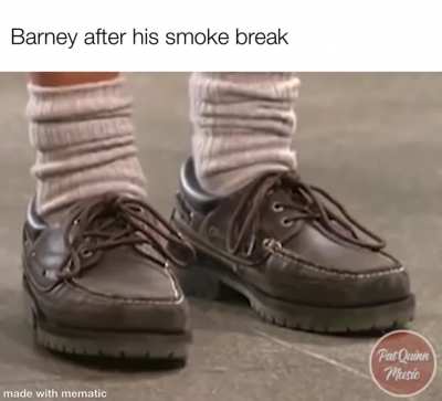 Barney on something