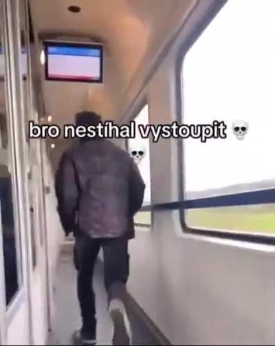 running on a train