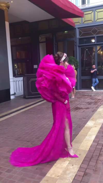 Urvashi Rautela walking the red carpet in morning and doing escort duties at the night 