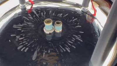 Plutonium in the the cloud chamber my son and I built.