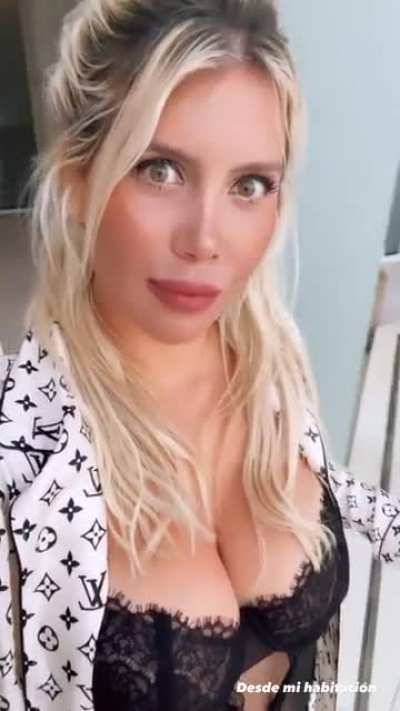 In black lingerie